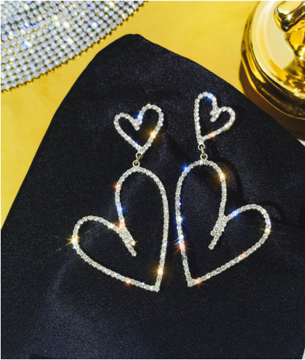 NANA Korean-Inspired Heart Shaped Earrings